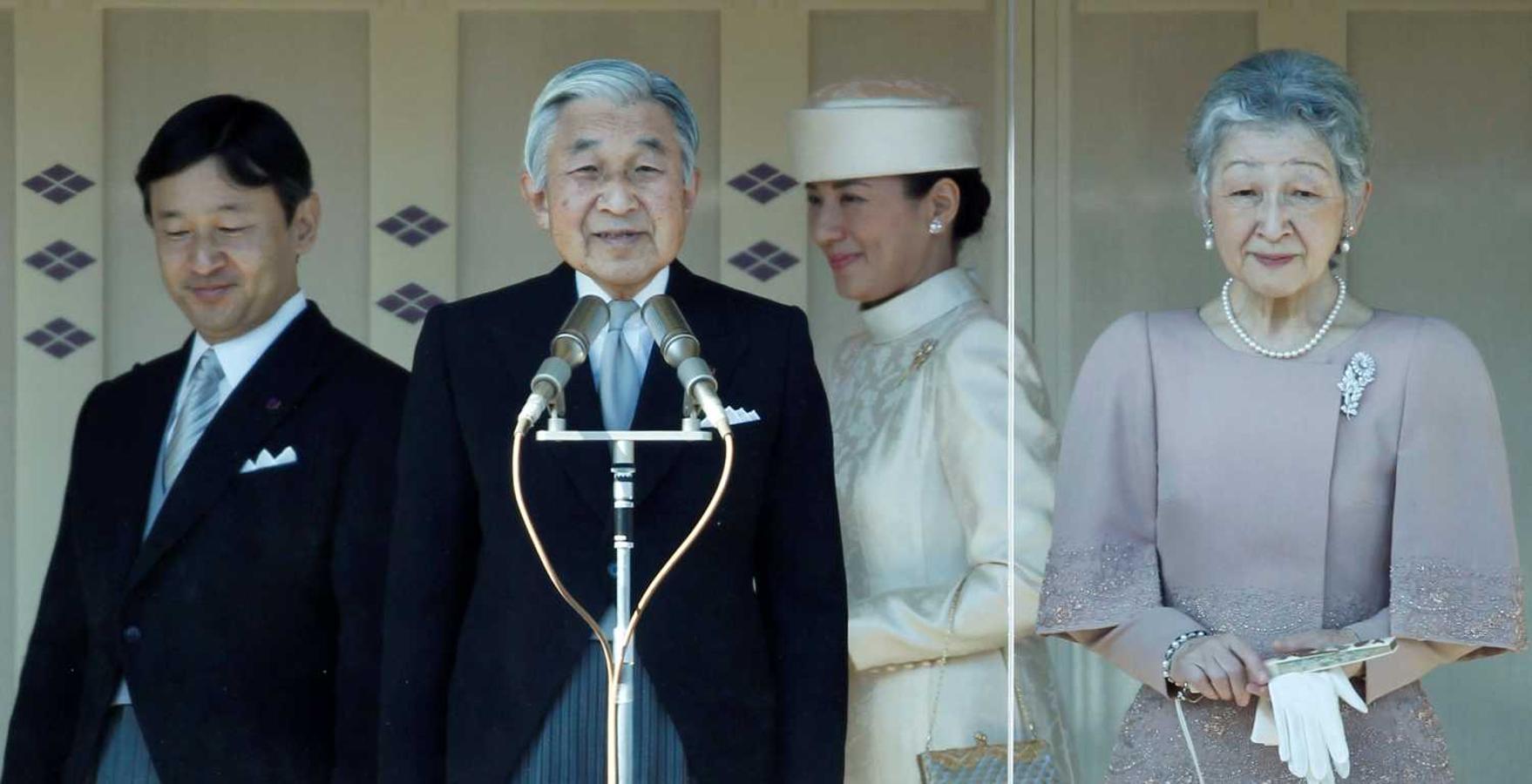23 de diciembre de 2010. El Emperador de Japón Akihito junto a la Emperatriz Michiko, el Príncipe Heredero Naruhito y la Princesa Masako