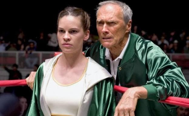 La actriz Hillary Swank hizo el papel de la boxeadora Maggie Fitzgerald en 'Million dollar baby', dirigida por Clint Eastwood. 