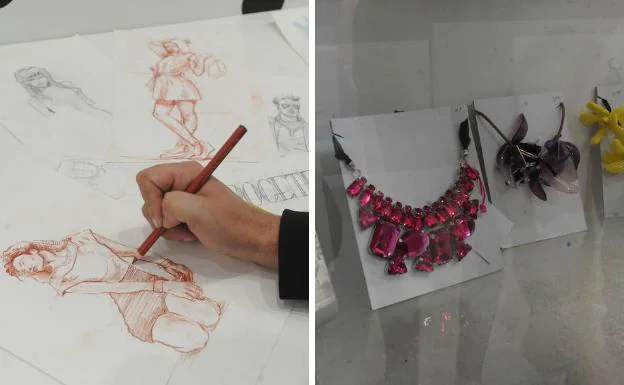 En la escuela ofrecen cursos de dibujo e ilustración y también de diseño de complementos. 