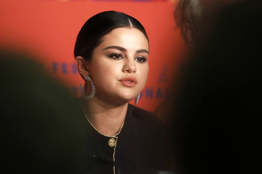 Selena Gómez, durante la rueda de prensa. 