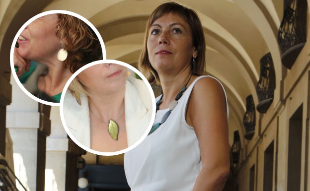 Collares y pendientes llamativos no suelen faltar en los estilismos de Miren Larrion.