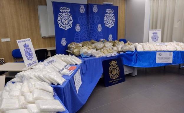 La droga incautada en el operativo.