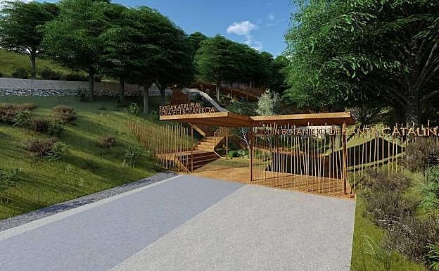 Recreación del aspecto que tendrá el nuevo acceso al Jardín desde el parking.  