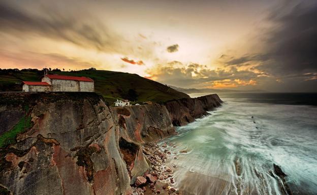 Vista de la playa de Zumaia.