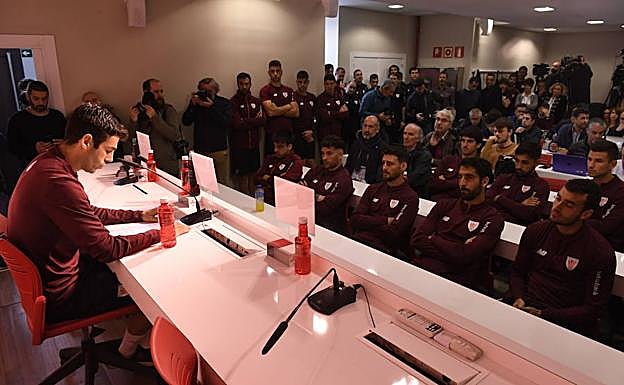 Susaeta, en su comparecencia de despedida.