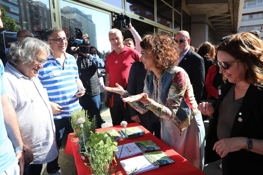 María Jesús Montero, esta mañana en un acto organizado por UGT.