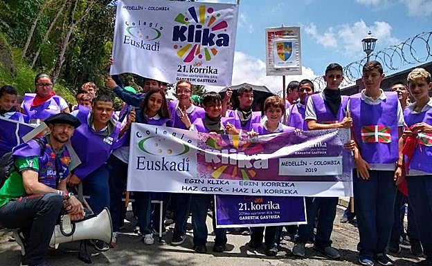 Imagen de la Korrika celebrada en la ciudad colombiana. 