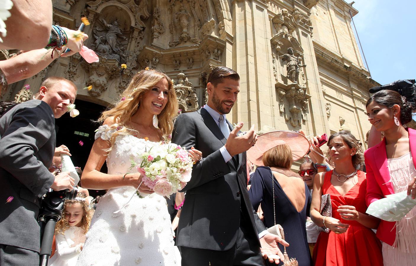 Fernando Llorente y María Lorente se casaron el 20 de junio de 2015 en la basílica de Santa María del Coro de San Sebastián y celebraron el banquete en el restaurante Itxas Bide