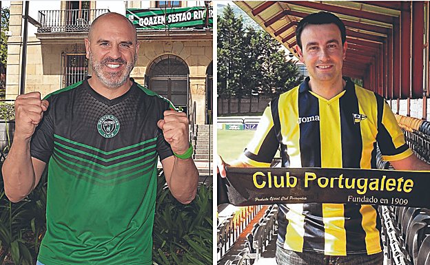 Los alcaldes Josu Bergara y Mikel Torres apoyan a los equipos de sus municipios 