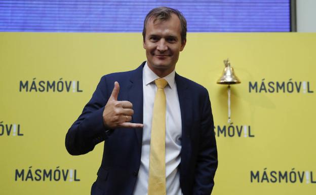 Meinrad Spenger, consejero delegado de MásMóvil en 2017 cuando la empresa empezó a cotizar en el Mercado Continuo de la Bolsa española. 
