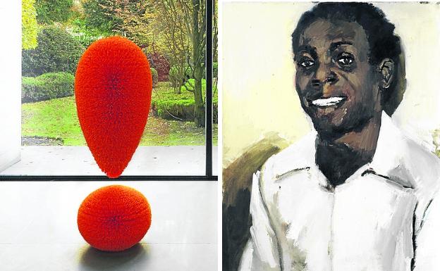 'Signo de exclamación' (2010), de Richard Artschawager y 'Elephant' (2014), de Lynette Yiadom-Boakye.