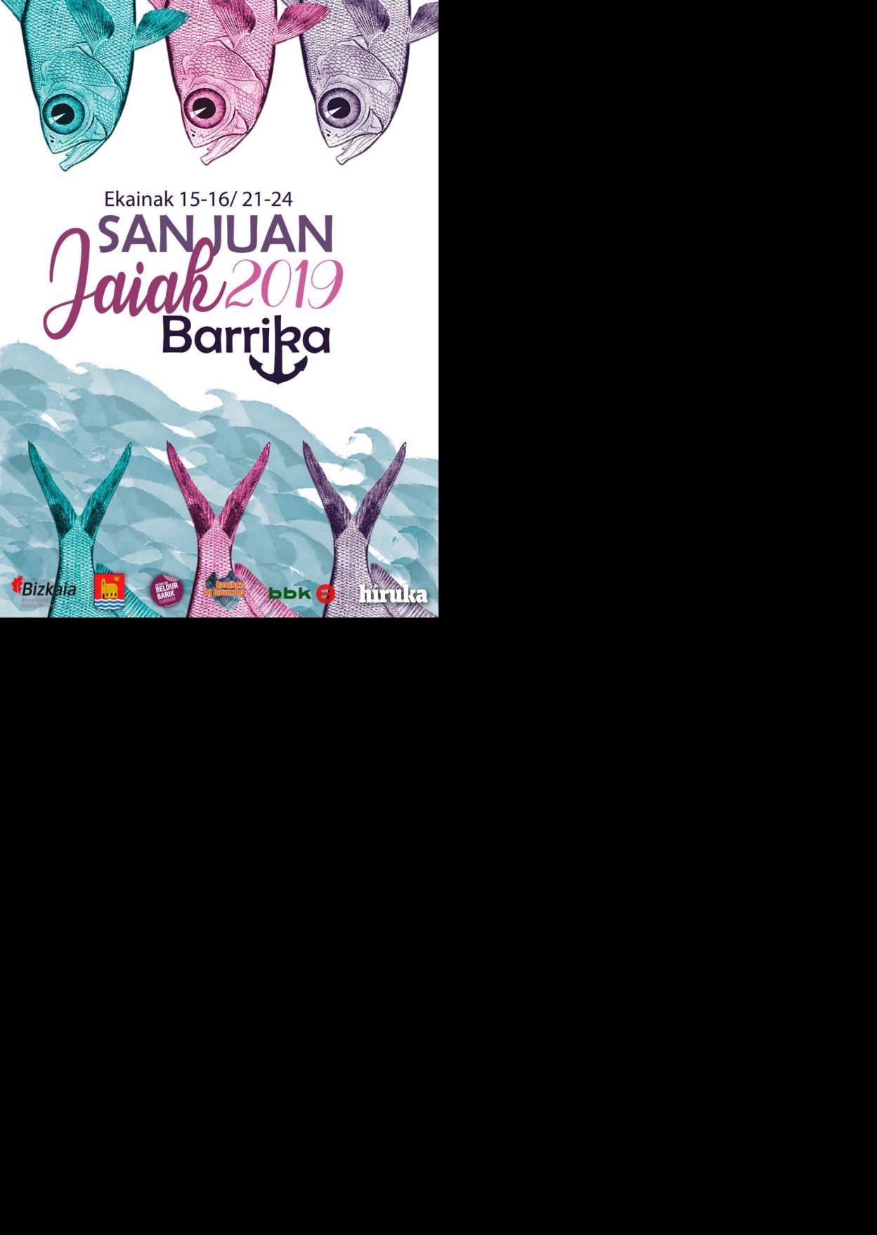 Cartel de fiestas de Barrika 2019.