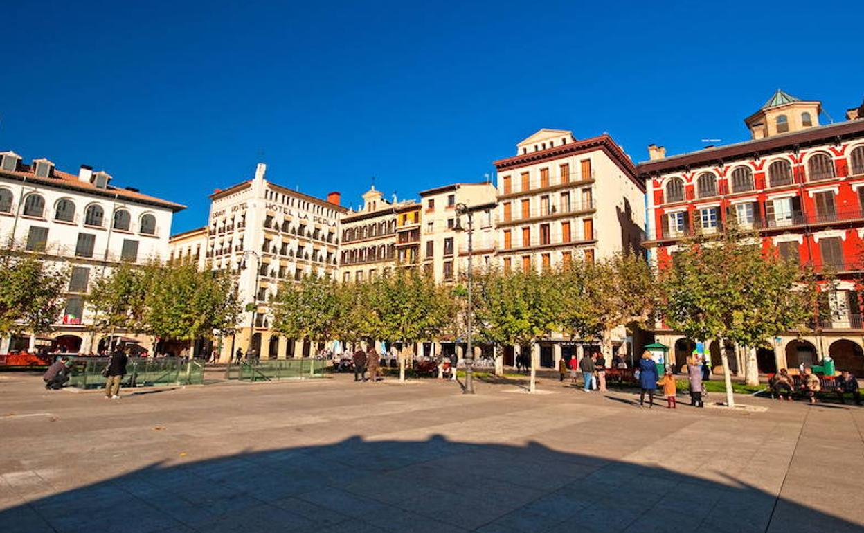 La Plaza del Castillo es el centro neurálgico de la ciudad.