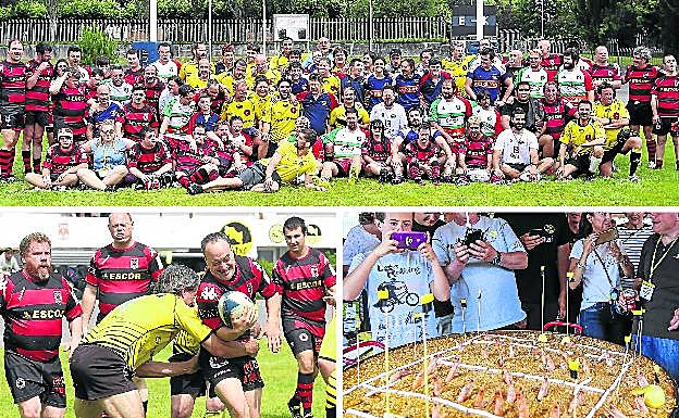 Los jugadores disfrutaron sobre el césped de Fadura, donde primó la deportividad y el compañerismo, y la fiesta concluyó con una gran paella. 