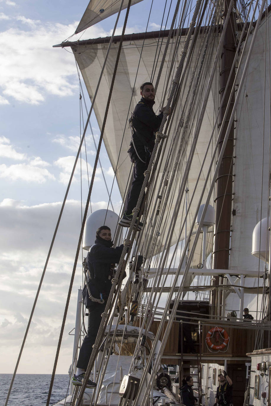 Una semana en el buque escuela 'Juan Sebastián Elcano'. 