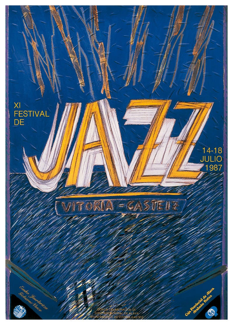 Cartel de 1987 del Festival de Jazz de Vitoria