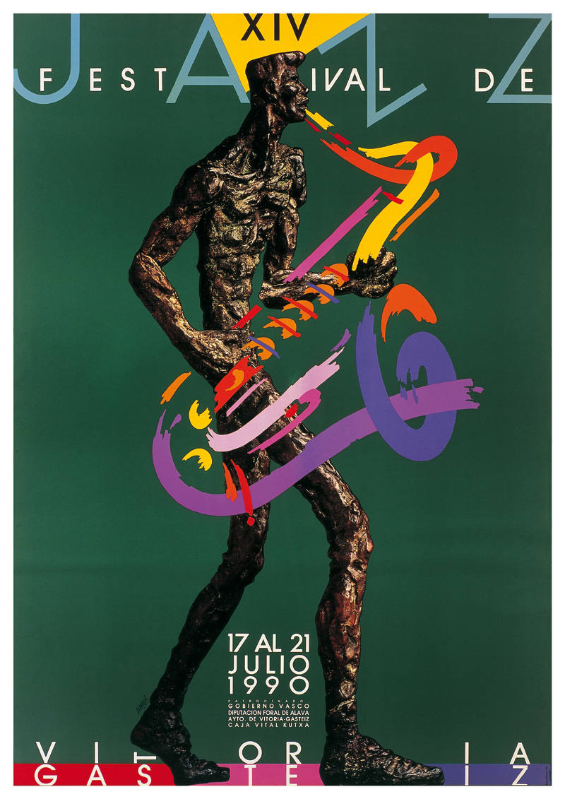 Cartel de 1990 del Festival de Jazz de Vitoria