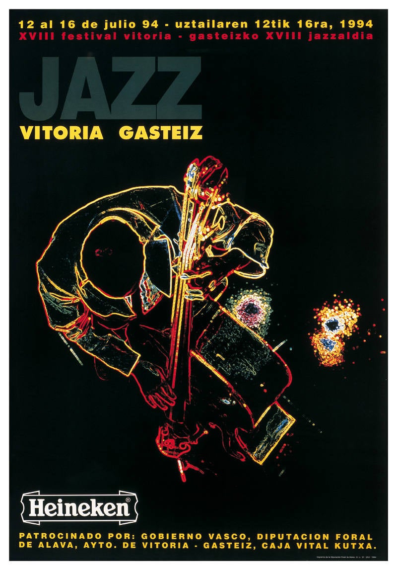 Cartel de 1994 del Festival de Jazz de Vitoria