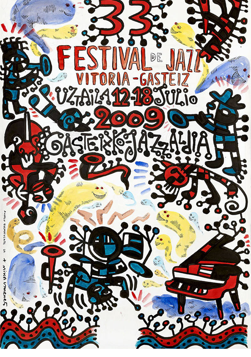 Cartel del 2009 del Festival de Jazz de Vitoria