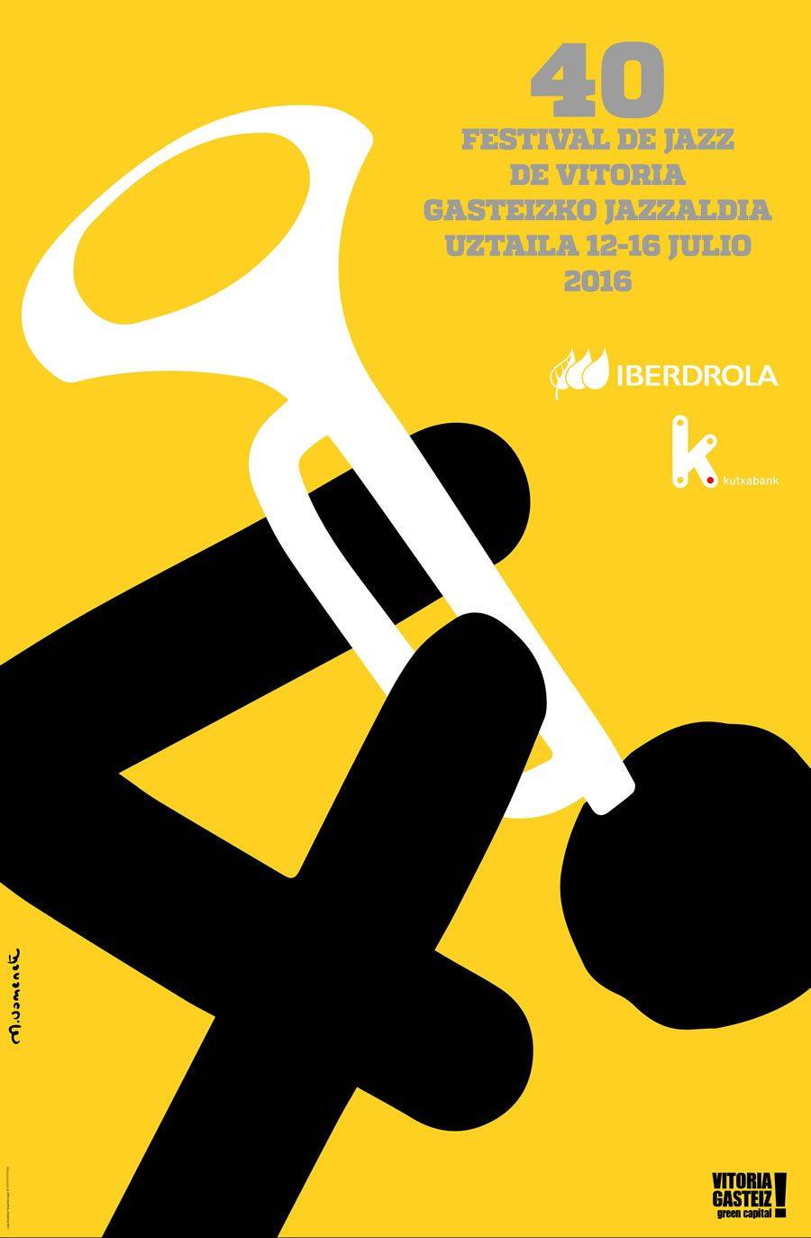 Cartel del 2016, cuadragérsima edición del Festival de Jazz de Vitoria