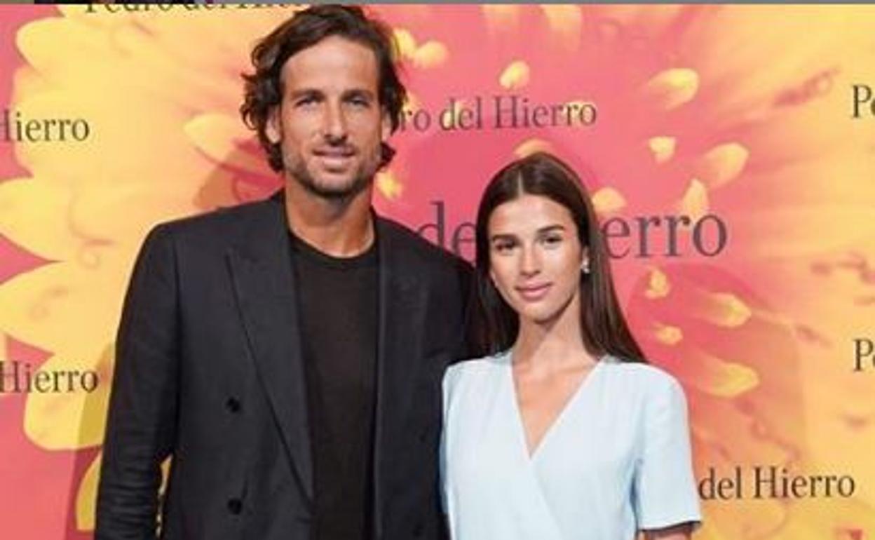 Sandra Gago y Feliciano López, en el último desfile de Pedro del Hierro.