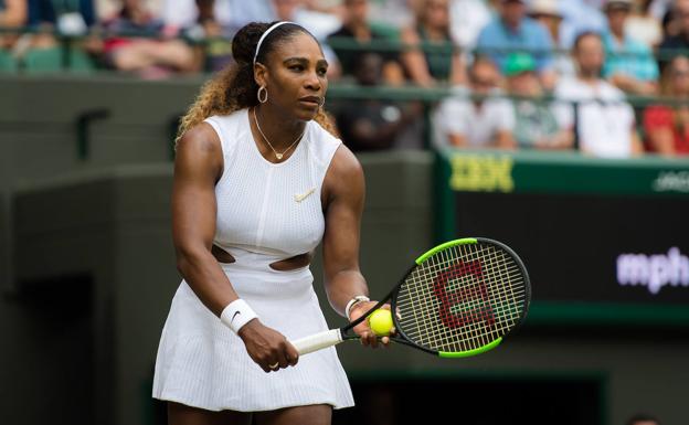 Serena Williams en la tercera ronda del torneo de Wimbledon.