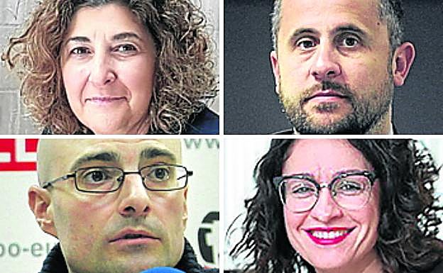 Arriba, Elena Pérez Barredo y Alberto Alonso. Abajo, Alfonso Ríos y Amaia López Iriondo 