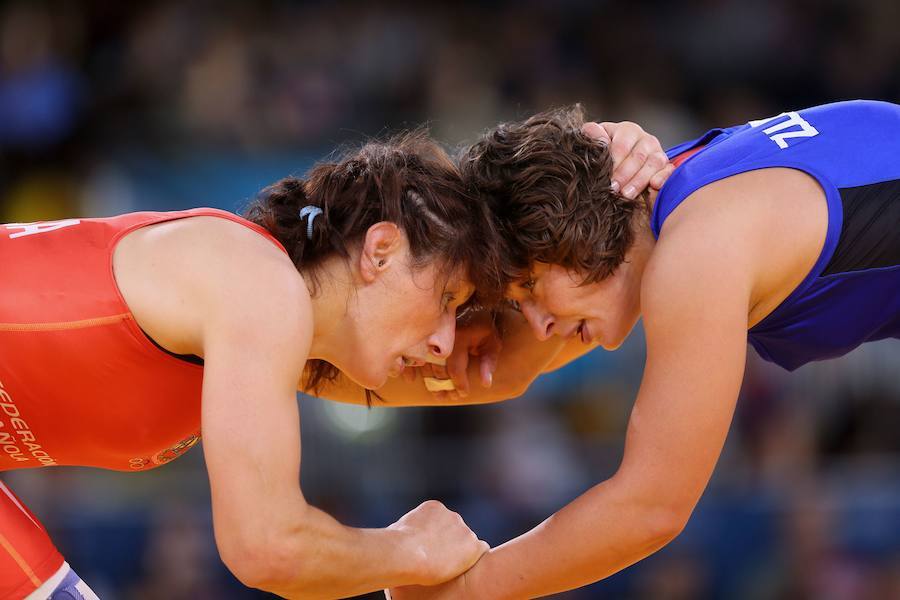 Maider Unda contra la búlgara Stanka Zlateva en las Olimpiadas de Londres 2012. 