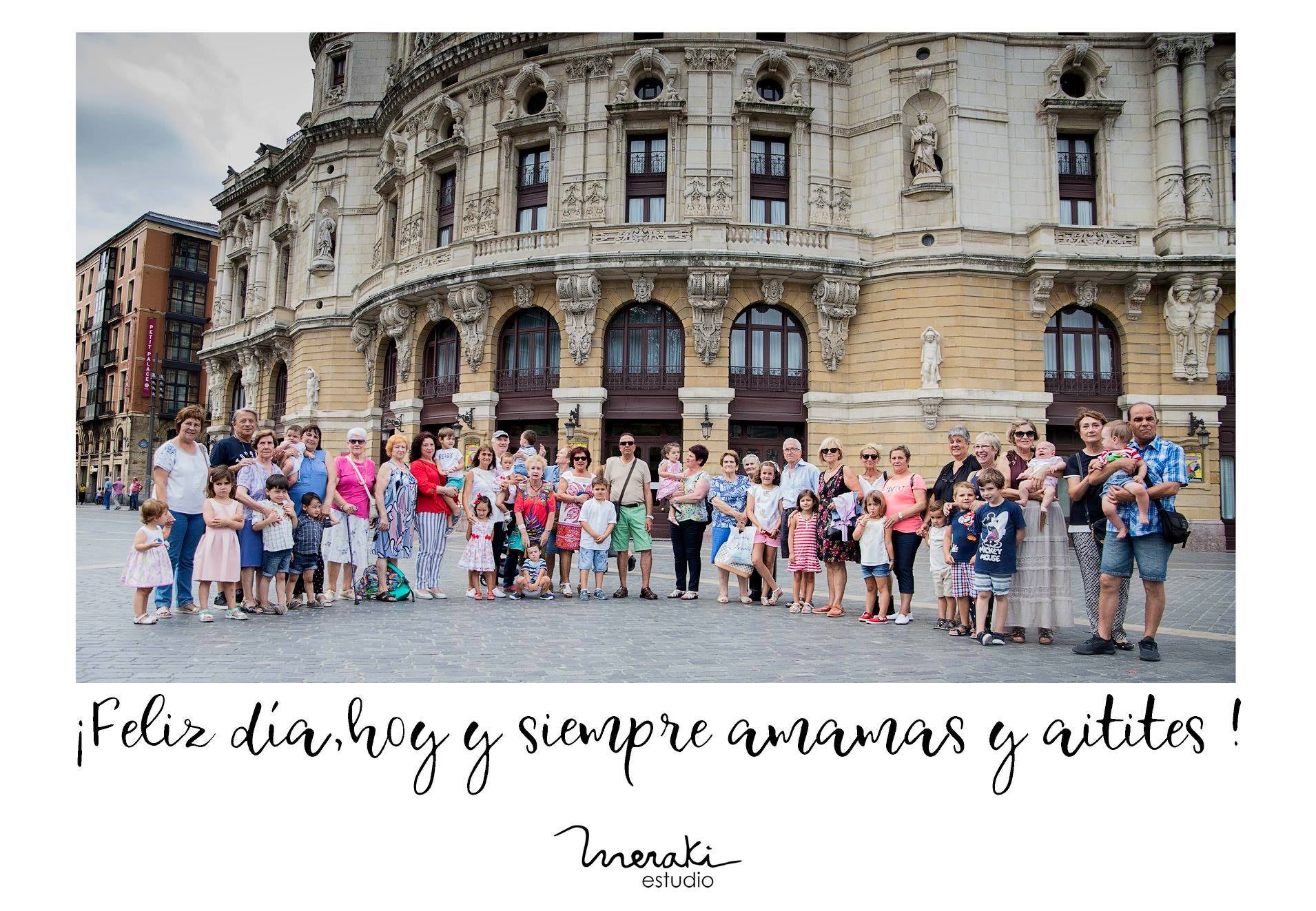 El estudio de fotografía Meraki Estudio ha organizado una quedada este viernes en Bilbao para todos aquellos aitites que quieran inmortalizan un bonito recuerdo con sus nietos