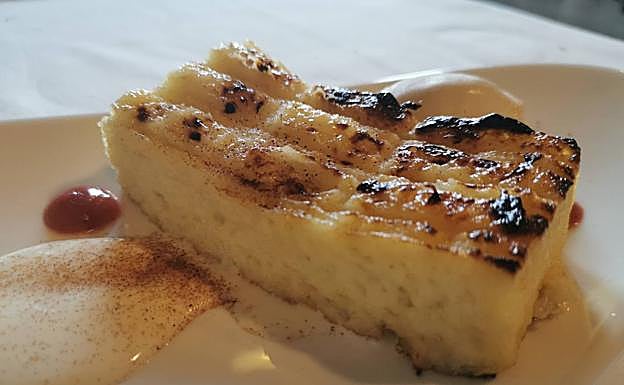 Torrija de masa madre a la brasa