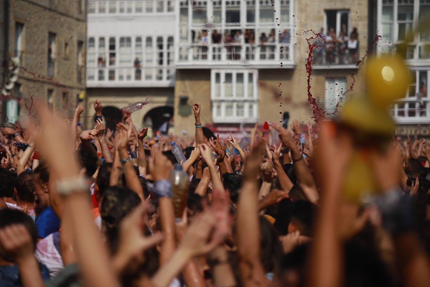 Vitoria ha dado inicio a las fiestas de la Virgen Blanca y una gran multitud de alaveses ha recibido a Celedón.