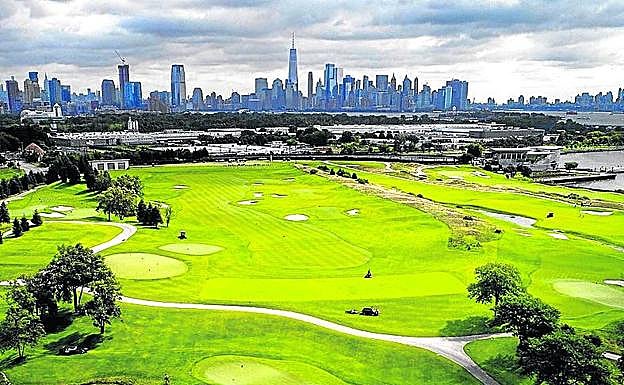 El 'skyline' de Manhattan como telón de fondo.