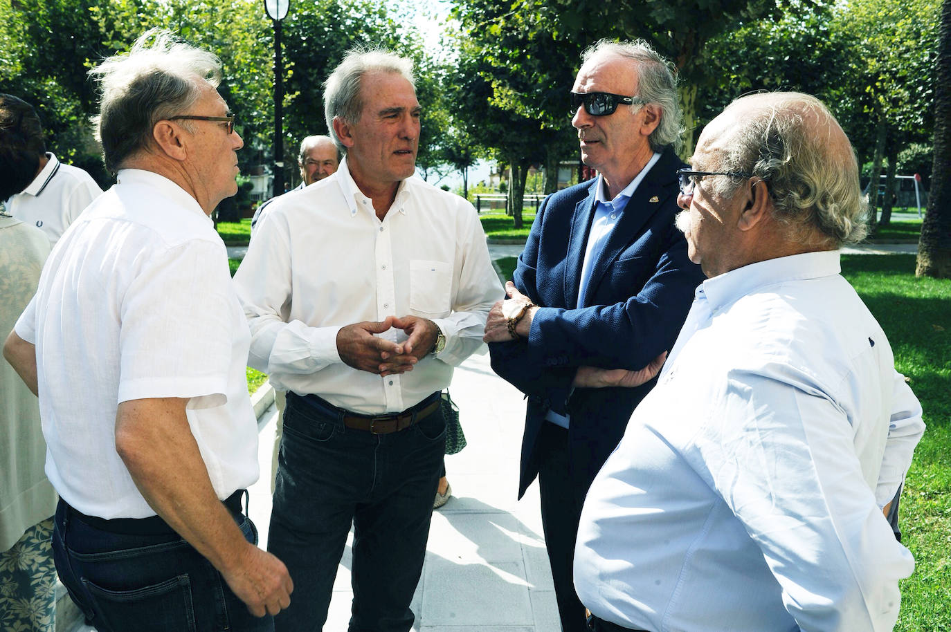 Manolo Delgado, Andoni Goikoetxea, José Ángel Iribar y el exdirectivo Fermín Palomar.