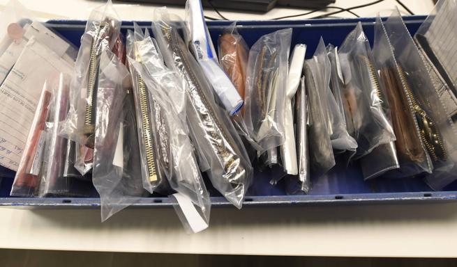 Algunos de los objetos recogidos. 