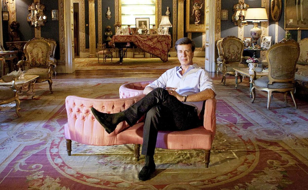 Cayetano Martínez de Irujo, en el Palacio de Liria