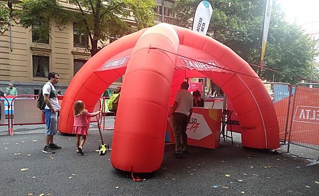 Todos los preparativos están listos en el centro de Bilbao.