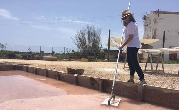 Trabajo en la salina.