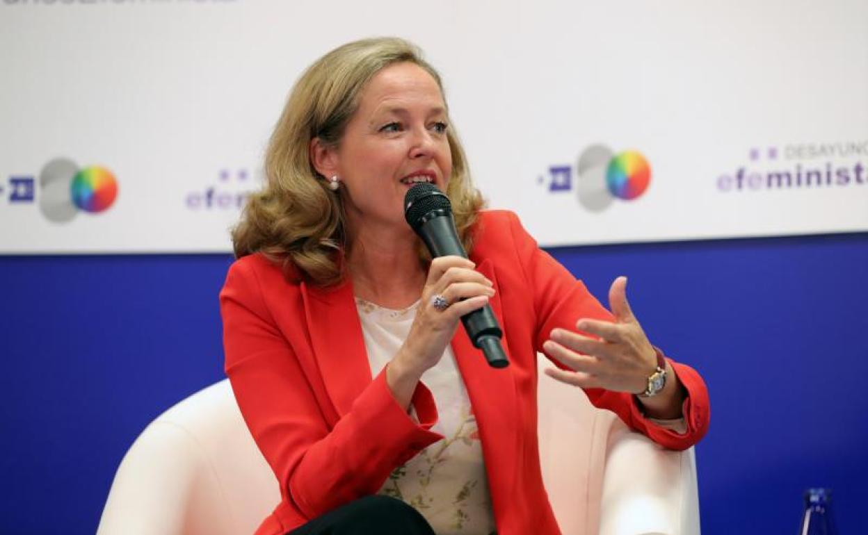 La ministra de Economía y Empresa en funciones, Nadia Calviño.