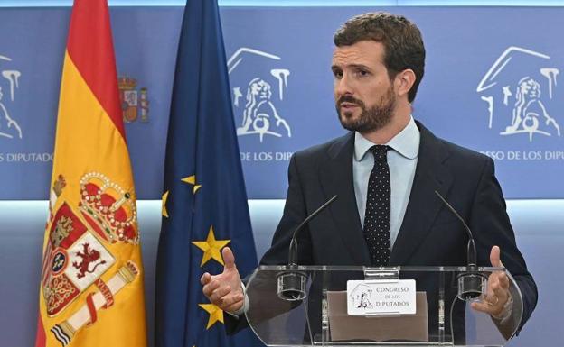 Casado, durante su intervención. 