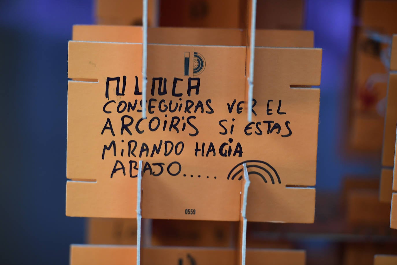 La exposición instalada en la Alhóndiga para promover la creación de ideas.