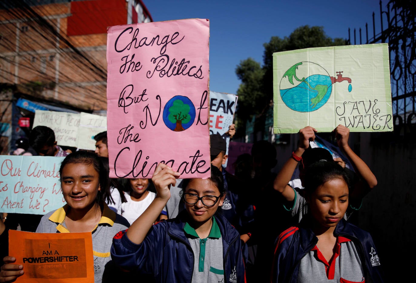 Estudiantes en Katmandú, Nepal. 
