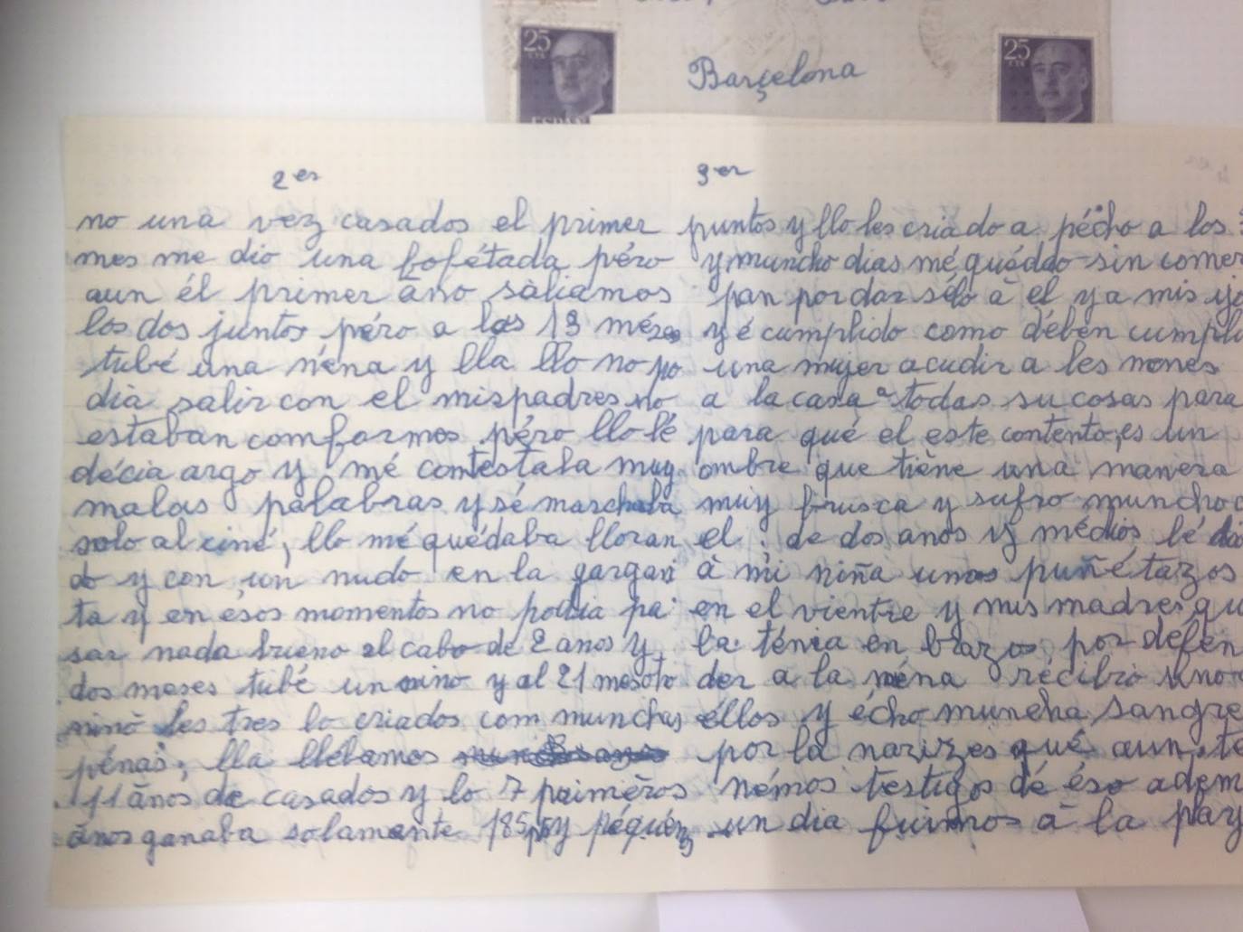 «Una vez casados el primer mes me dio una bofetada», explica una mujer que sufrió malos tratos. 