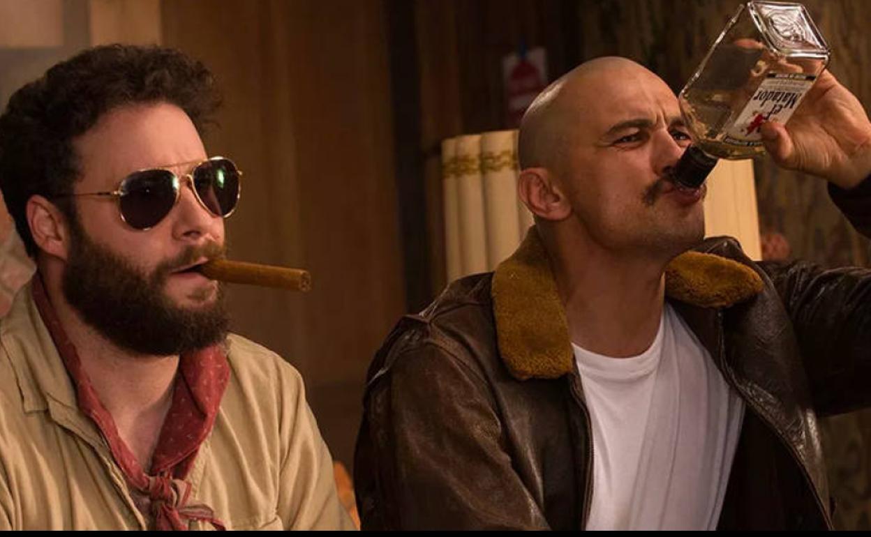 Seth Rogen, que da vida al guionista y director John Milius, y James Franco en 'Zeroville'.