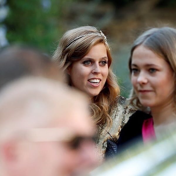 Beatriz de York, con un diseño de la propia novia, en la boda de Misha Nonoo y Michael Hess.