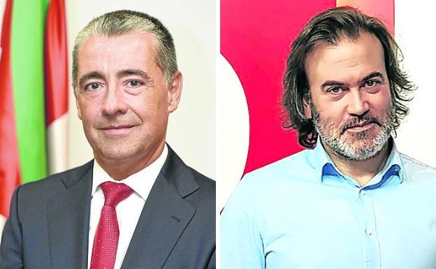 Iosu Madariaga, al la izquierda, y Fran Vínez, a la derecha.