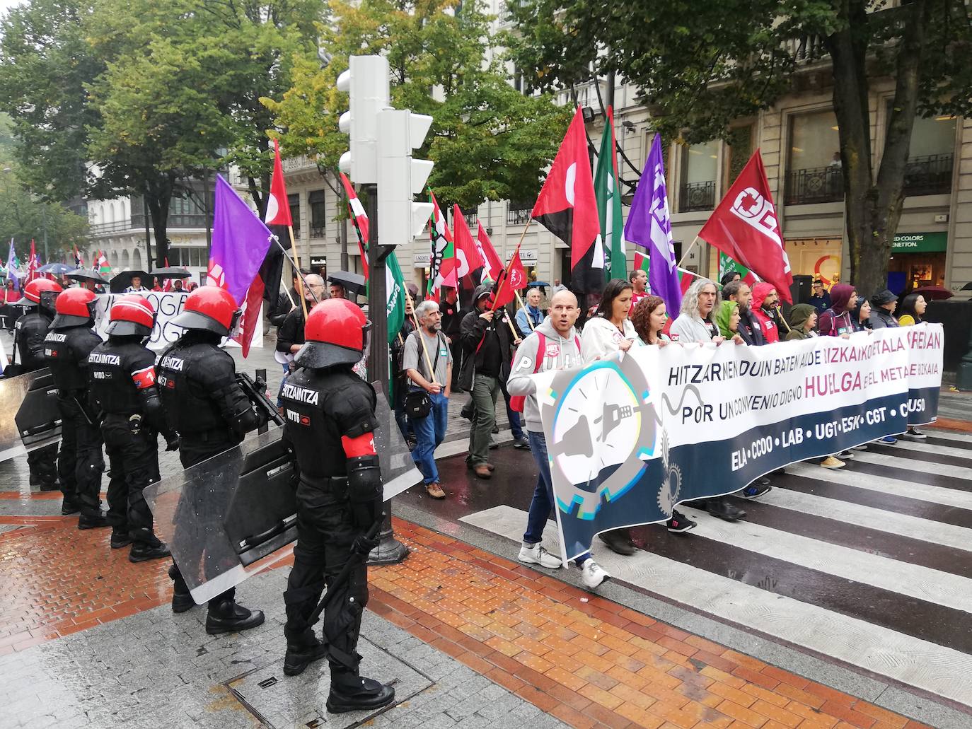 Fotos: La quinta jornada de la huelga del metal concluye con una manifestación en Bilbao