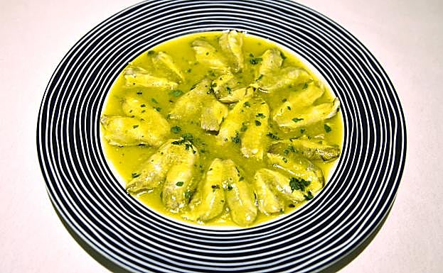 Kokotxas de merluza en salsa verde. 