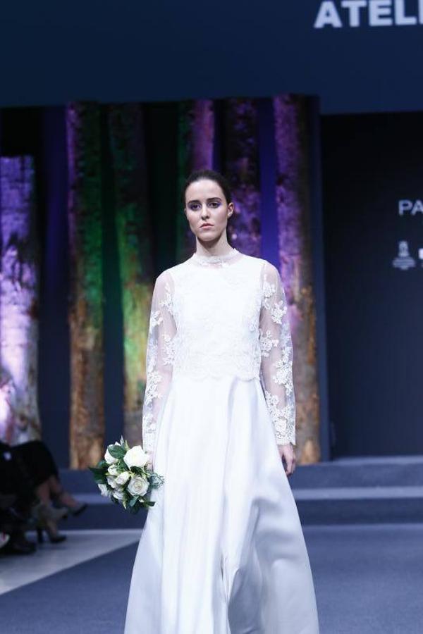 Algunas de las propuestas de La Couture, Atelier Vitoria y Ríos Moda que desfilaron por la Pasarela Gasteiz On. Ríos mostró también moda urbana.