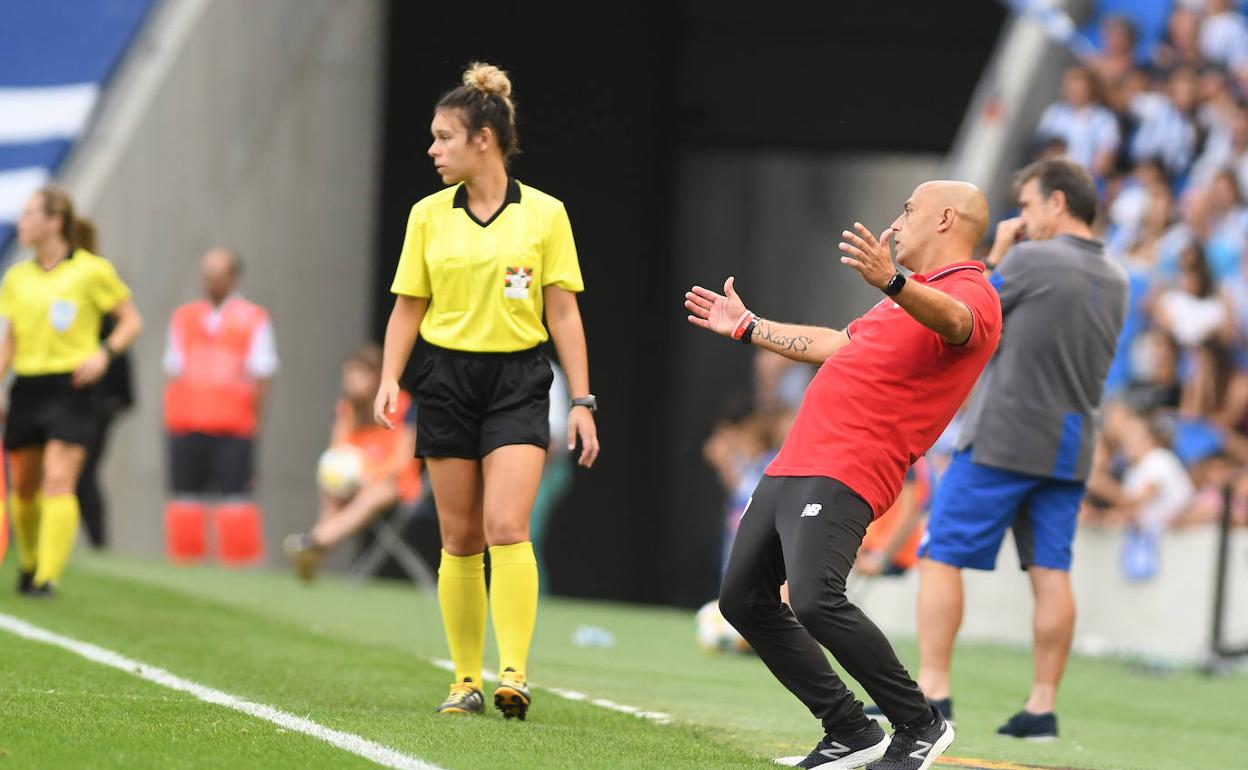 Villacampa, durante el partido.