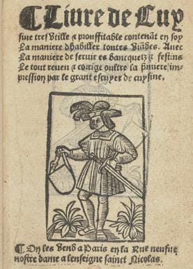 Portada del recetario 'Livre de cuysine tres vtille e prouffitable'. Biblioteca Nacional Francesa.